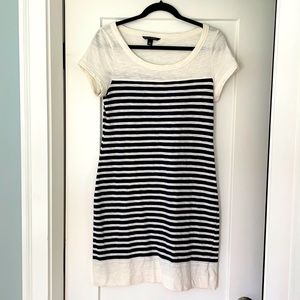 Navy and white striped BR cotton dress